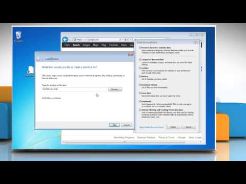Internet Explorer® 9: Windows® 7 میں &rsquo;ڈیلیٹ براؤزنگ ہسٹری&rsquo; ​​کے لیے ڈیسک ٹاپ شارٹ کٹ کیسے بنایا جائے