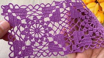 CROCHET NEW DESIGN Square Motif Runner, Blouse, Shawl Pattern @HorrorCaseFiles6868