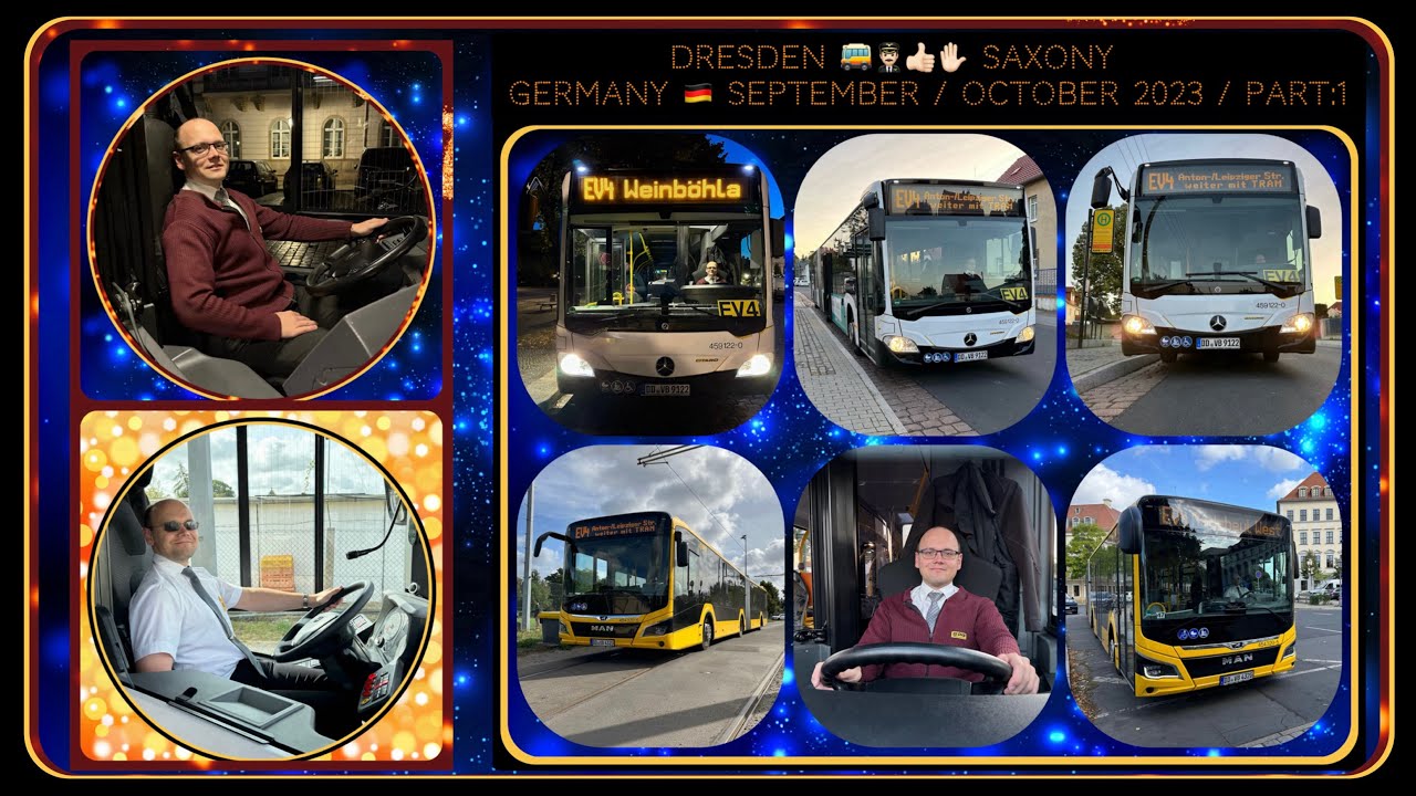 Dresden Bus line EV4 with the Bus driver Eric / Part1 /Dresdner Buslinie EV4 mit dem Busfahrer