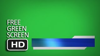 Free Green Screen - Animated Lower Third Blue