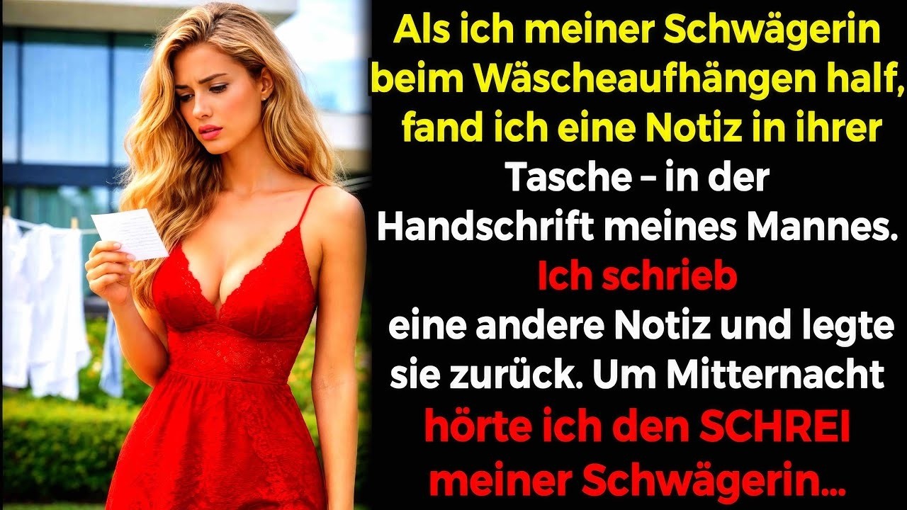 📄 Zettel von meinem Mann in Schwägerins Kleid👕 Ich Ersetzte sie. Mitternacht...🤫