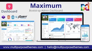 Bootstrap Admin Template Dashboard with Light Theme