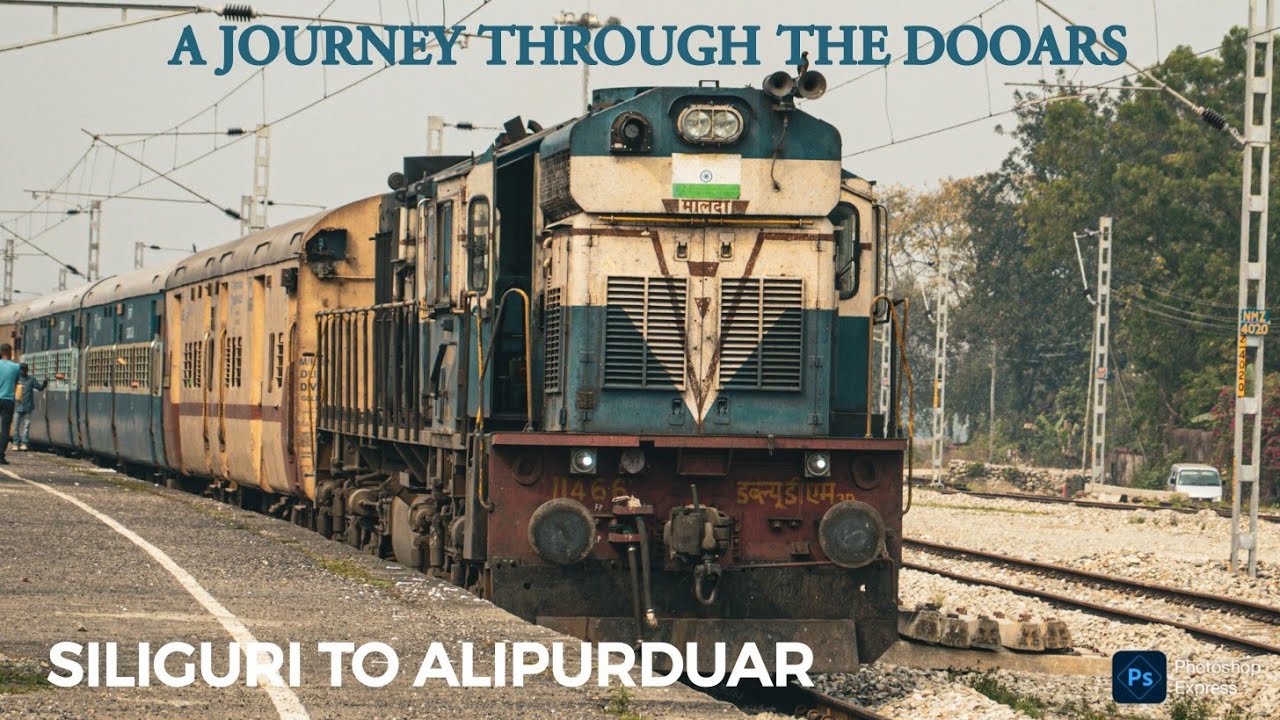 SILIGURI To ALIPURDUAR : A TRAIN JOURNEY THROUGH BEAUTIFUL DOOARS OF WEST BENGAL BEHIND AN ALCO