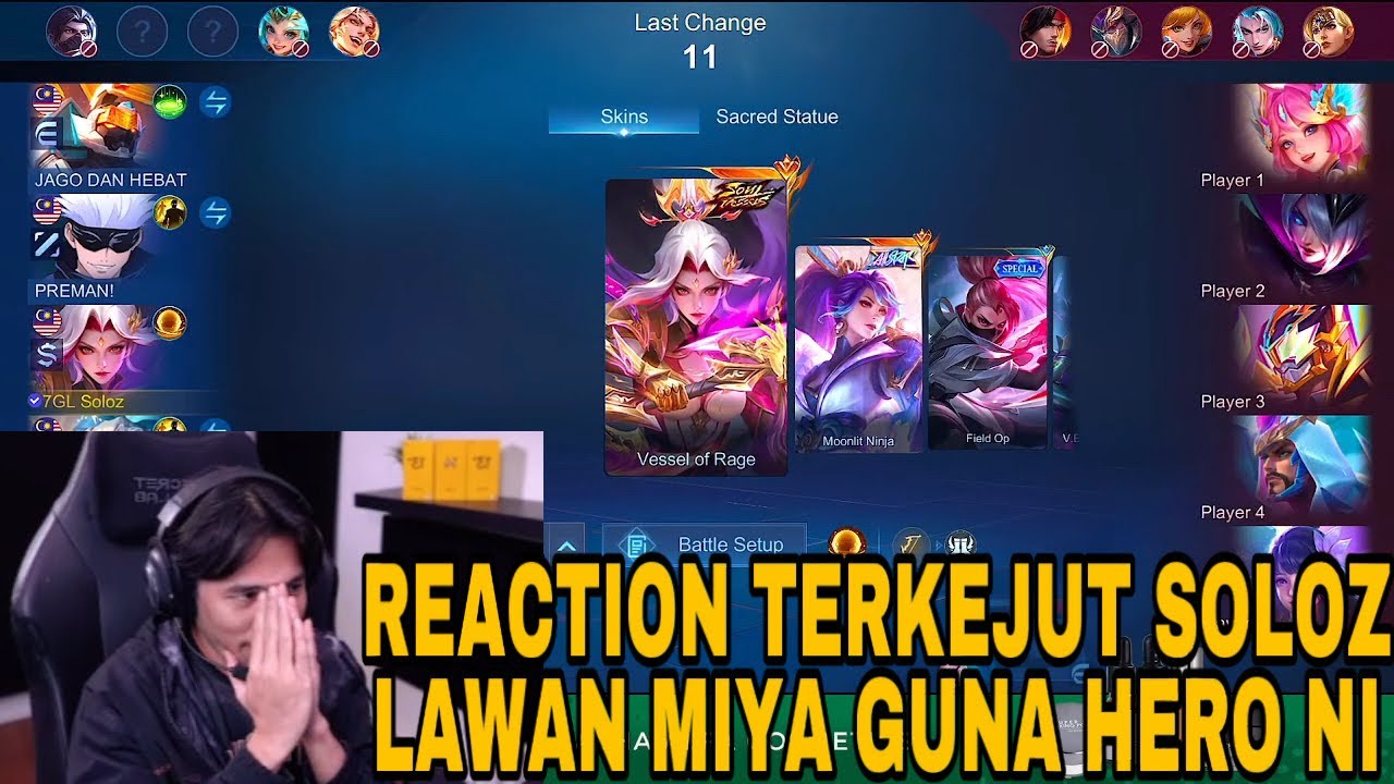 REACTION SOLOZ BILA DAPAT LAWAN MIYA GUNA HERO NI !