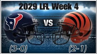 2029 LFL Week 4 highlights, Texans (3-0) vs Bengals (2-1)