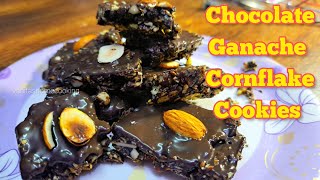 Chocolate Ganache Cornflake Cookies Recipe.