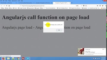 AngularJS Call Function on Page Load Example