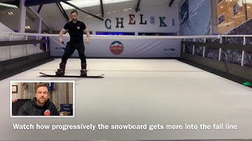 Beginner snowboard lesson - Falling leaf top tip #indoorsnowboardingtips