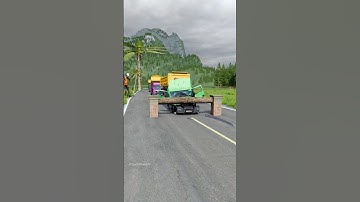 Crane trucks vs log trap part2076 #automobile #beamngdrive #shorts #india #truck #usa