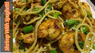 Spicy Butter Shrimp Spaghetti | Shrimp Pasta Recipe 