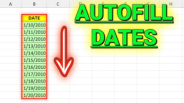 How to Autofill Dates in Excel