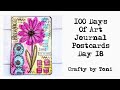100 Days of Art Journaling Postcards #18
