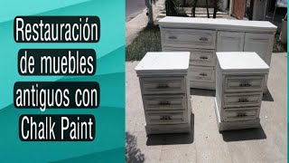 Restauración de muebles usando Chalk Paint/ Restaura tu mueble antiguo