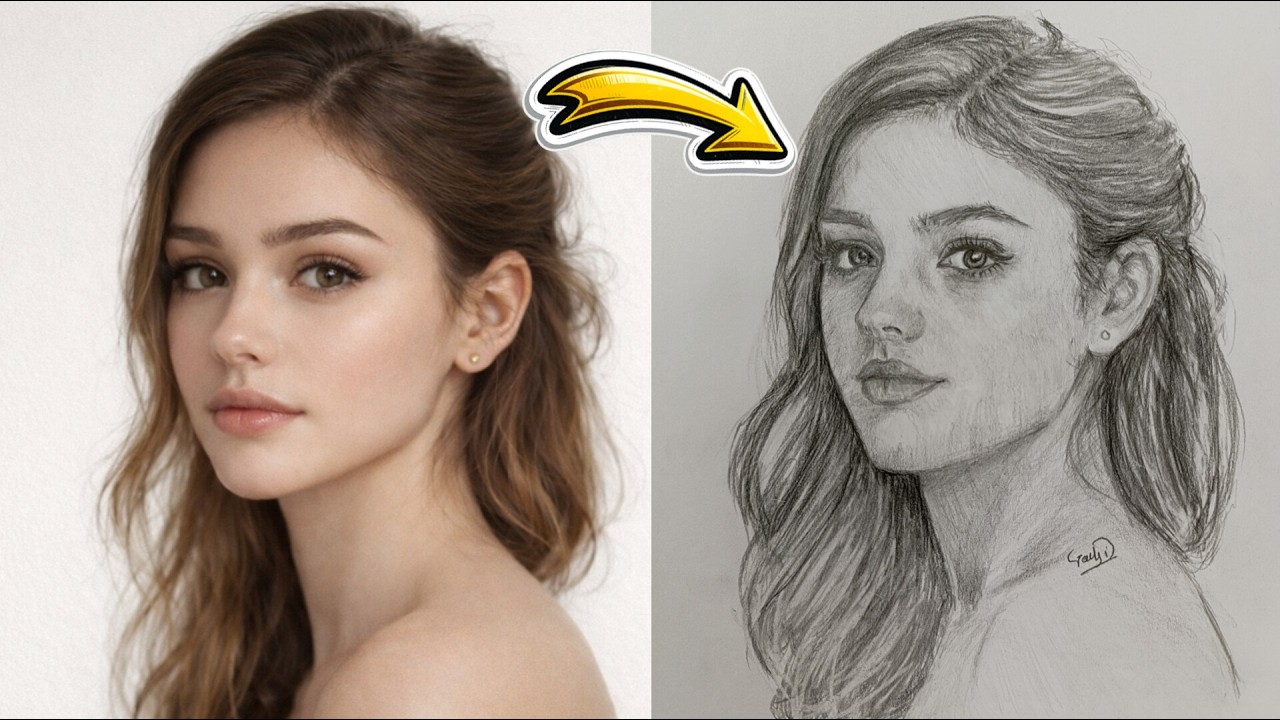 How to Draw a Realistic Portrait with Pencil | Loomis Method for Beginners