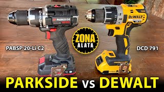 DeWalt DCD791 vs Parkside performance PABSP 20 Li-C2 - DETALJNI UPOREDNI TEST Review 4K