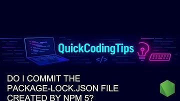 Node.Js Tutorial: Do I commit the package-lock.json file created by npm 5