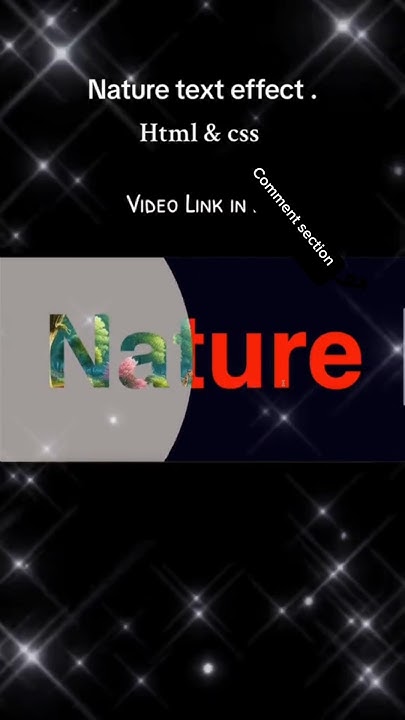 Nature text effect using html & css only #html #coding #css # ...