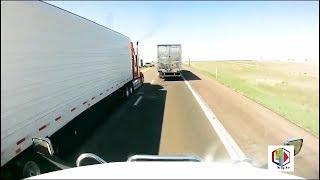 ⁣Fatality Dash Cam Car vs Semi Crash I70 MM150 Near Hays, KS 9/14/19