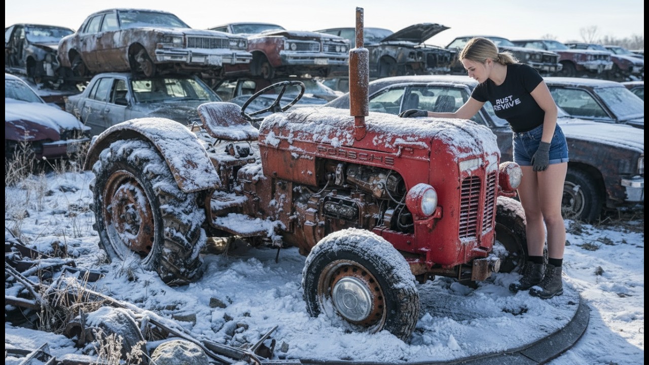 ASMR Restoration | 1960s Porsche Tractor | Frozen Arctic Discovery