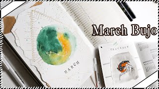March 2020 Bullet Journal Set Up - Pisces | Book Roast