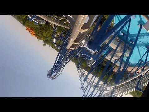 Blue Tornado Roller Coaster POV Gardaland Italy Vekoma SLC