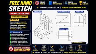 Free Hand Sketch – 2 | Engineering Graphics Made Easy (CAD Method)