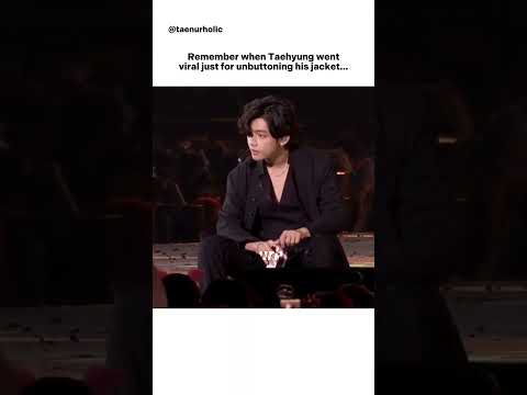 Remember when Taehyung got viral for just unbuttoning his jacket