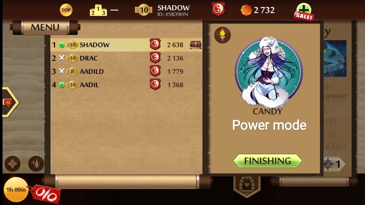 Shadow fight 2- Underworld ||Christmas special boss Candy (Power mode) ; 1st place raid||