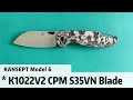 KANSEPT Model 6 Flipper Knife Copper Carbon Fiber Handle 3.3" CPM S35VN Blade#edcknife#edc #kansept