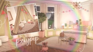 kids bedroom speedbuild | pink aesthetic | build for elyxia | roblox | bloxburg