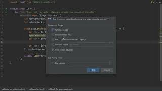 Code inspection for detecting incorrect variable reference inside a page evaluate function