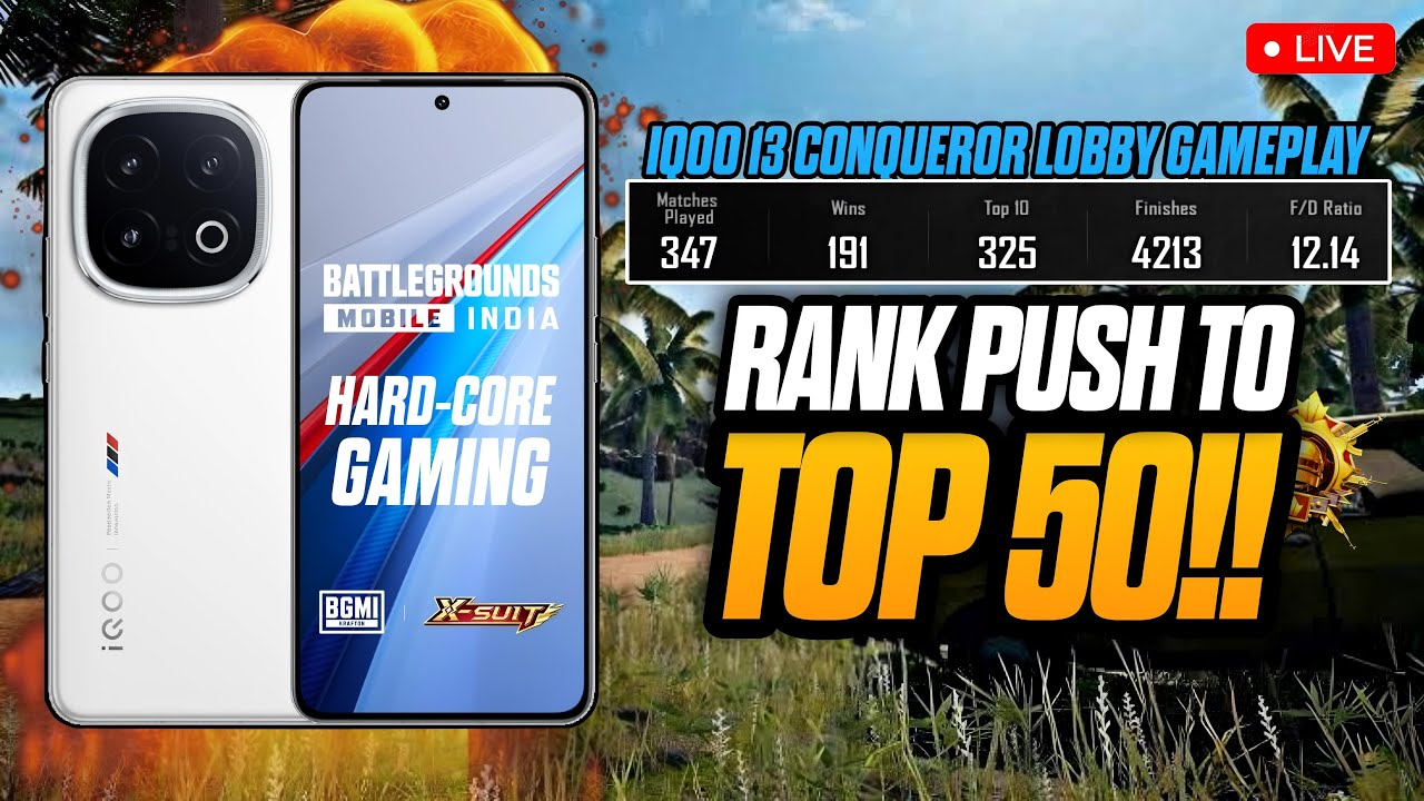🔴IQOO 13 BGMI 120 + 90 FPS GAMEPLAY | IQOO 13 INDIA FASTEST PHONE LIVE ...