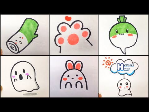 Vẽ hình cute đáng yêu, Vẽ tranh thư giãn mỗi ngày | Draw so cute #116