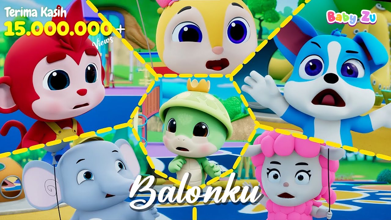 Balonku ♪ Balonku Ada Lima, Hijaunya Meletus ♪ Lagu anak dan balita Indonesia ♪  BabyZu