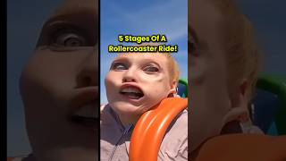 5 Stages Of A Rollercoaster Ride!💀#funny #viral #trending #shorts