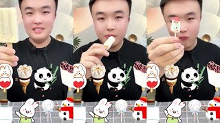 Eating ice cream emoji as in the picture yummy very mukbang show crispy voice