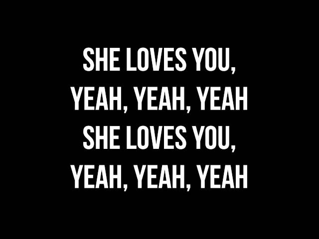 The Beatles - She Loves You (Lyrics) (HD) class=
