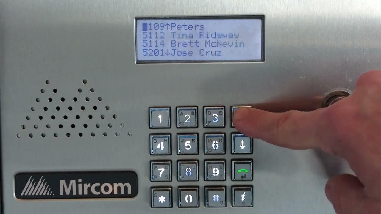 Mircom Intercom Instructions - YouTube