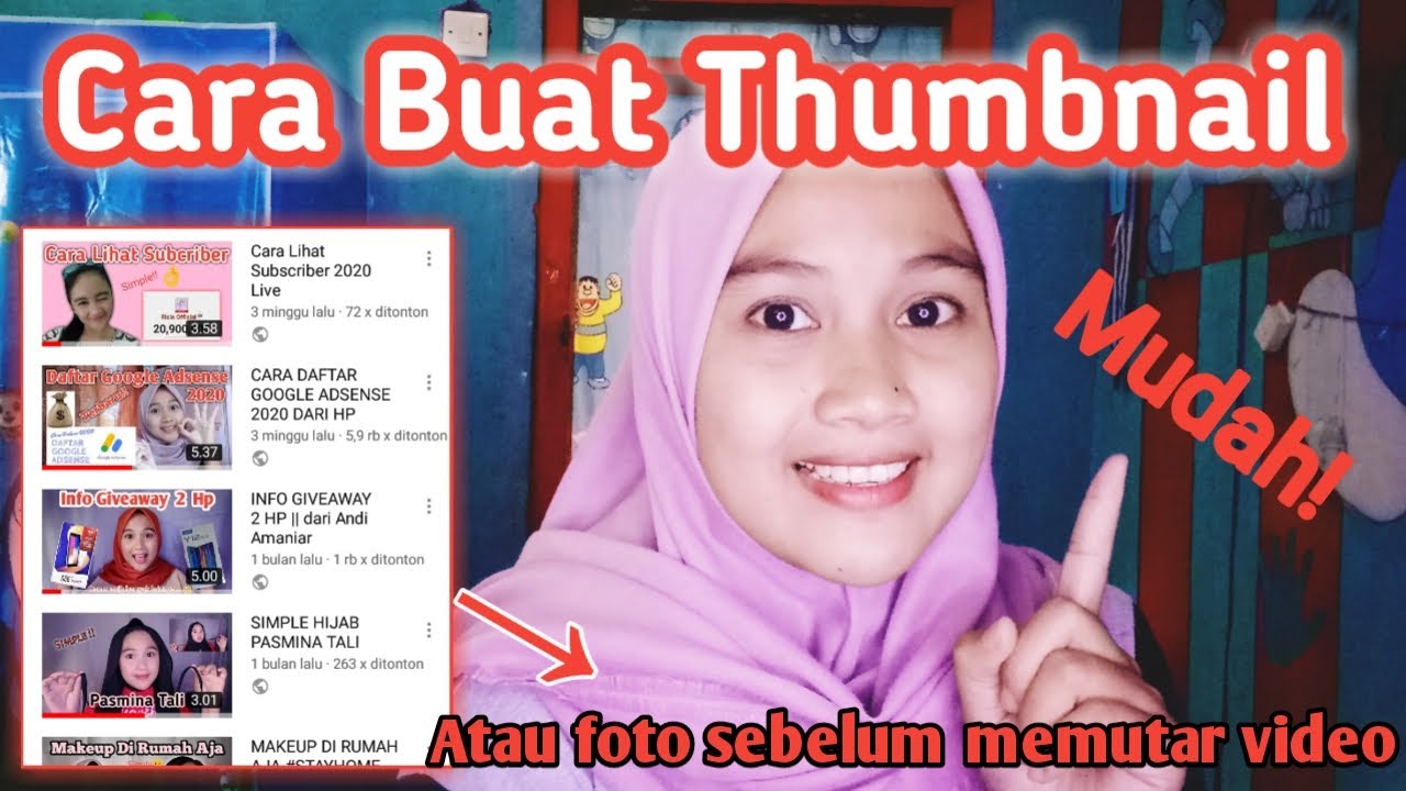 CARA MEMBUAT THUMBNAIL atau FOTO SEBELUM VIDEO YOUTUBE 