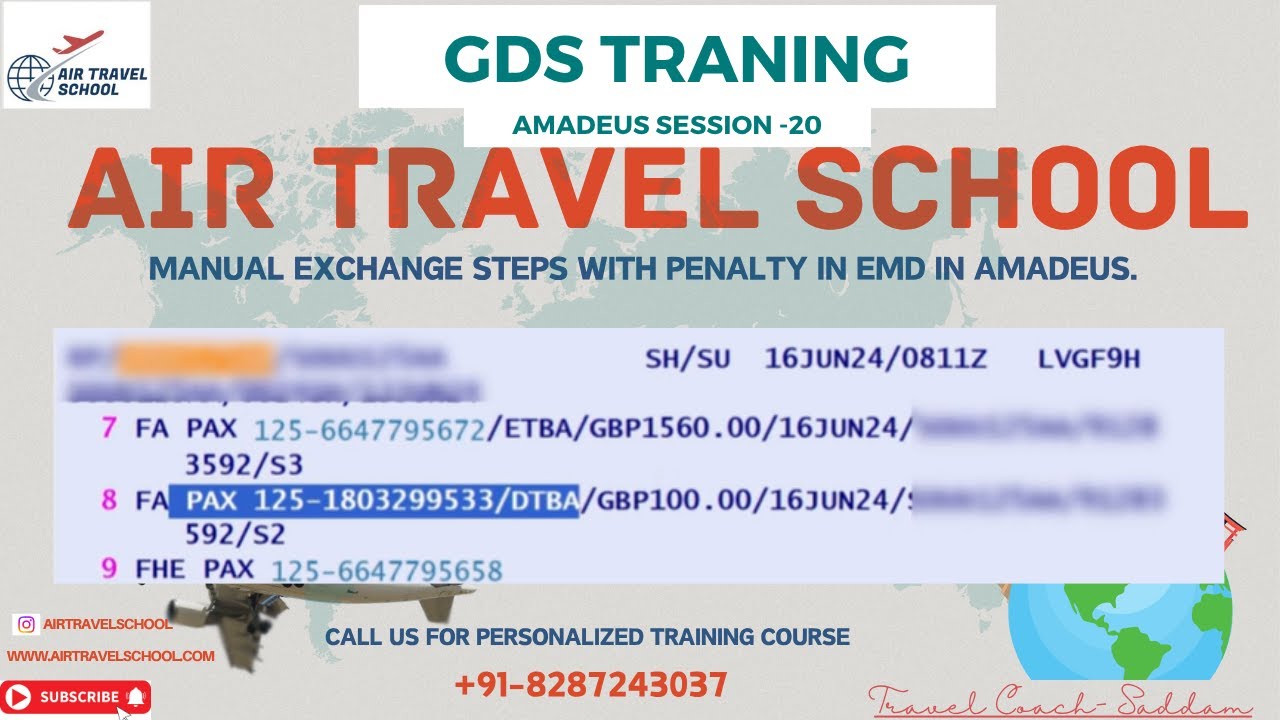 Amadeus Session-20 |Manual Exchange in amadeus, penalty under EMD| 