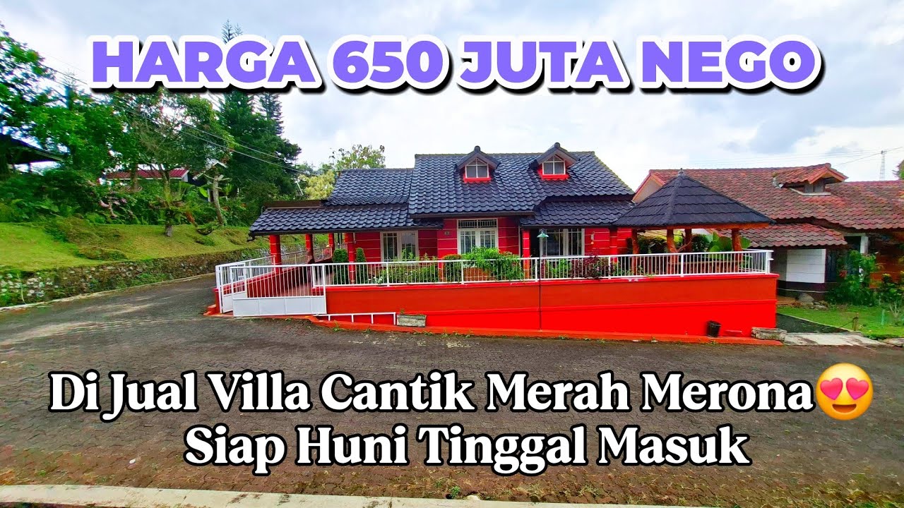 DI JUAL VILLA CANTIK DIPUNCAK  POSISI NYAMAN ADA DIHOEK, STRATEGIS 