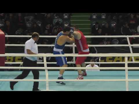 16-11-2019 GEO Boxing SEMI-FINAL(+91kg) RED Nodar VEPKHVADZE Rust.VS BLUE Giorgi TCHIGLADZE Tbilisi.