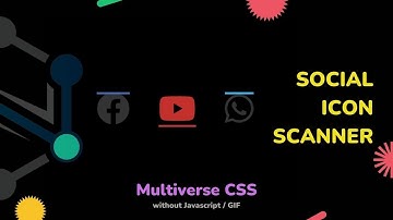 Tutorial : Social Icon Hover with Scan Effect // Multiverse CSS without Javascript, GIF // SUNNY