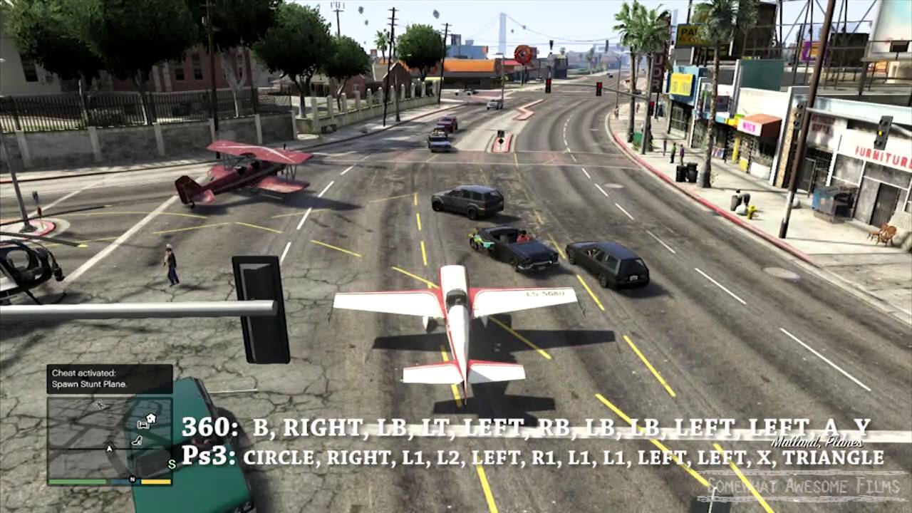 Gta V Spawn Stunt Plane Cheat Code Youtube