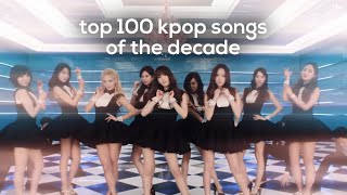 my top 100 kpop songs of the decade (2010-2019)