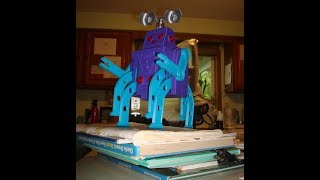 Mr. Monster the climbing robot test. 3d printed