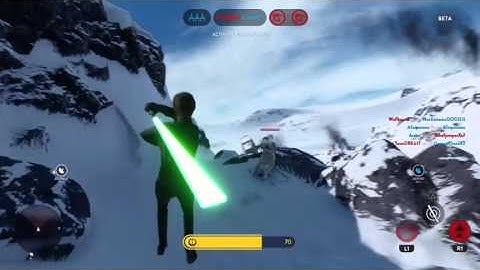Star Wars Battlefront Beta- Luke Skywalker GamePlay