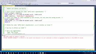 F2017 Database Essentials (Week 6) - Part 3 - Review: INSERT, UPDATE, DELETE (but with subqueries)