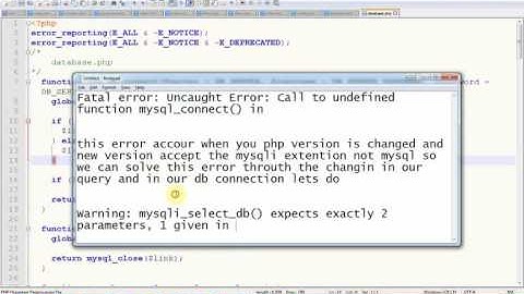 Fatal error: Uncaught Error: Call to undefined function mysql_connect() in