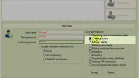 User Permissions for Reporting (ID: C86E)